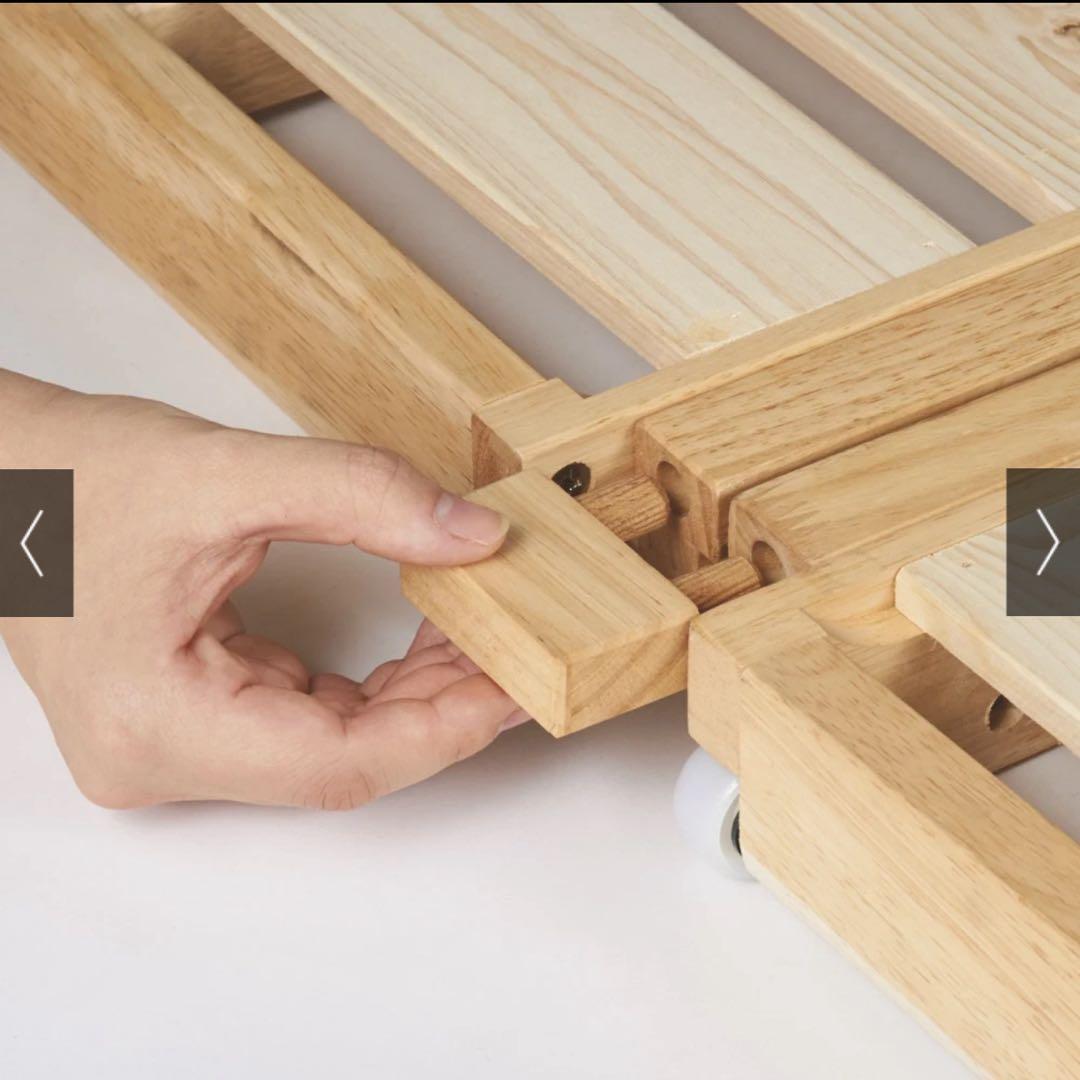 【Hana】折りたたみ檜すのこベッド1台