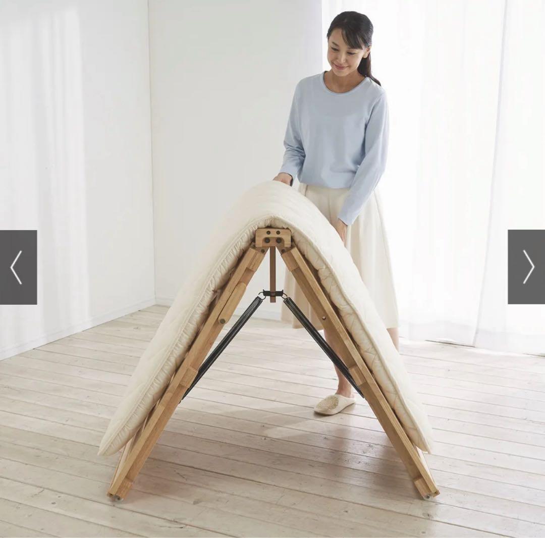 【Hana】折りたたみ檜すのこベッド1台