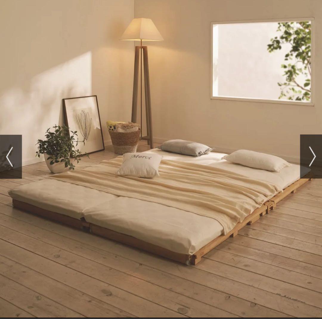 【Hana】折りたたみ檜すのこベッド1台