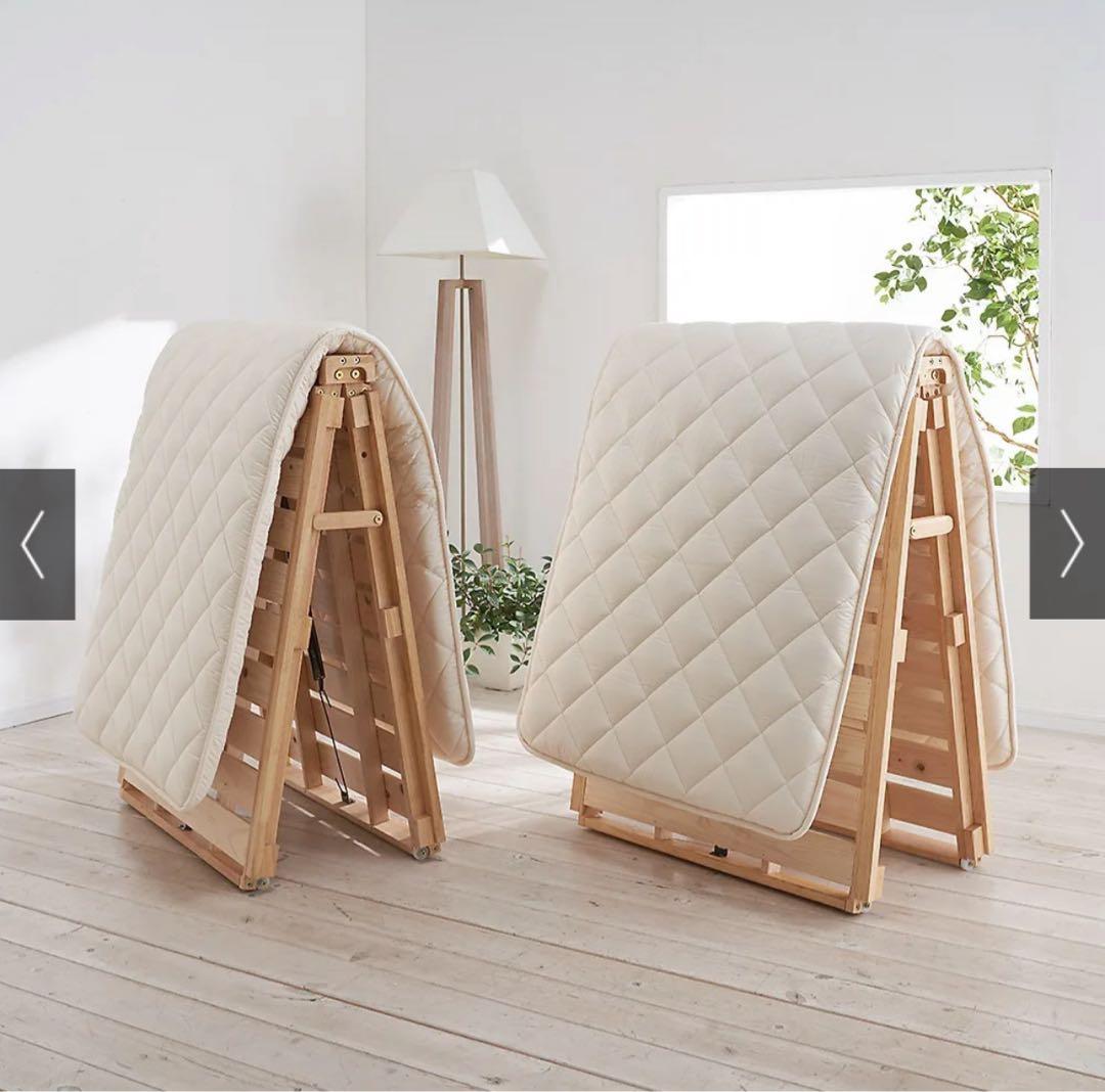 【Hana】折りたたみ檜すのこベッド1台