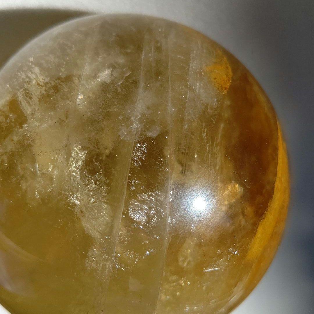 ゴールデンヒーラー　スフィア　天然石　丸玉　台座付き　7cm