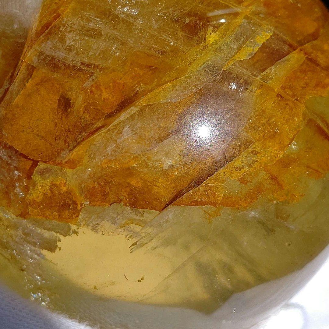 ゴールデンヒーラー　スフィア　天然石　丸玉　台座付き　7cm