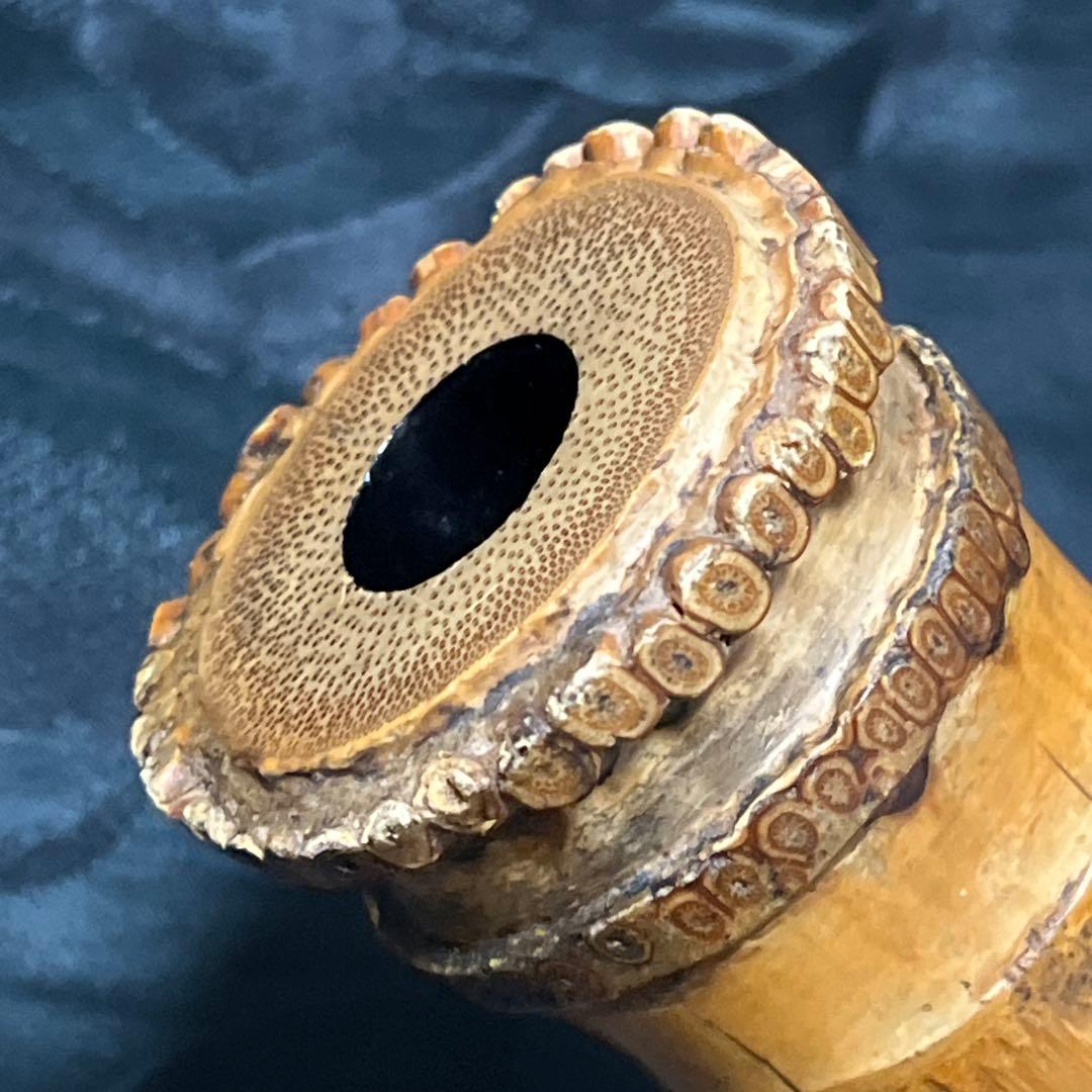 尺八 琴古流 在銘 竹治 2尺1寸管 中継ぎ籐巻き 銀三線 【音出し確認済み】