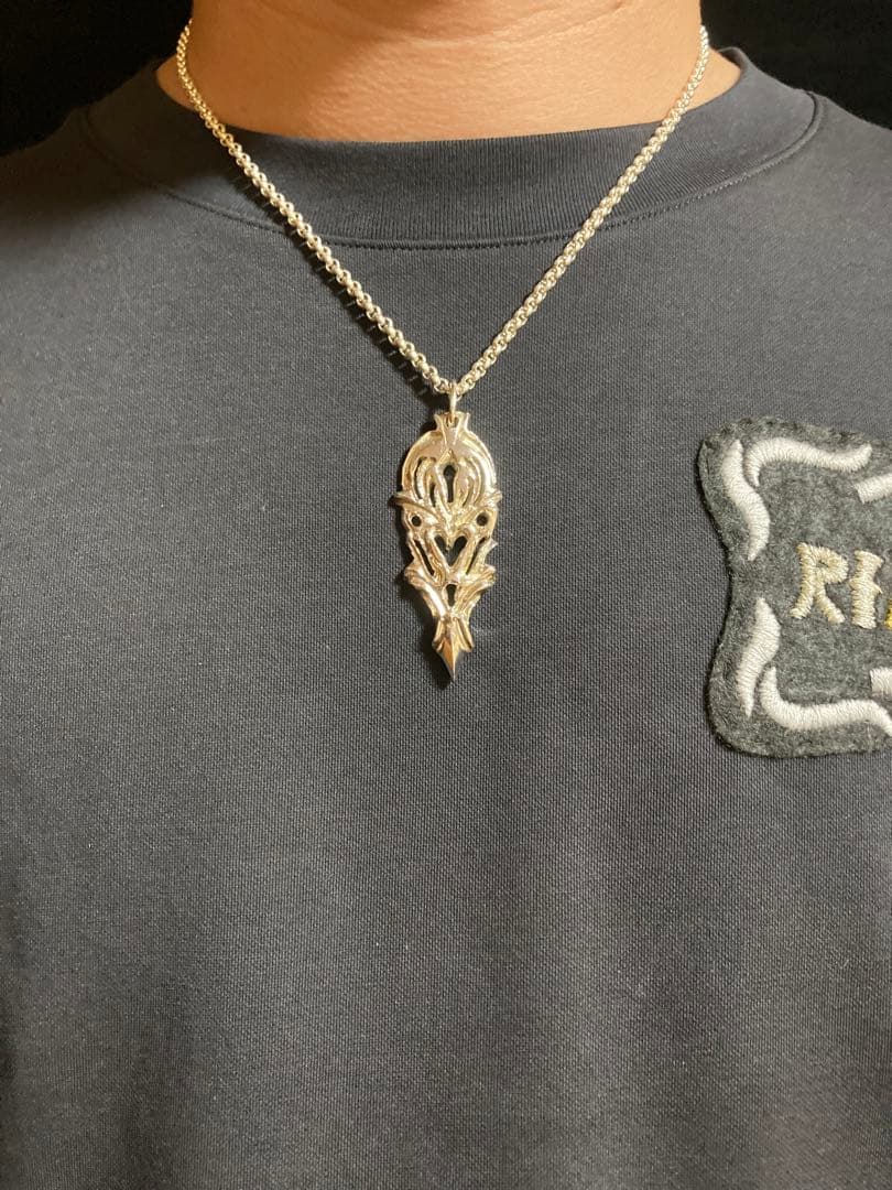 ハートシェイプPendant チェーン付き Silver925