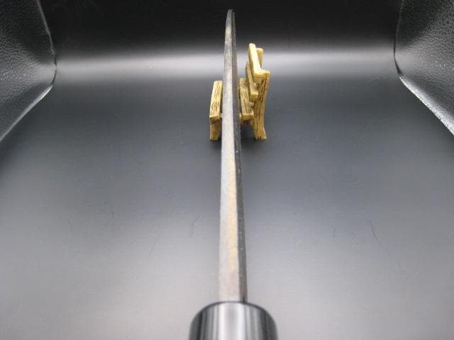 [新品未使用] 鮭切り 300mm 白紙3号 黒打ち仕上げ 朴木 丸形