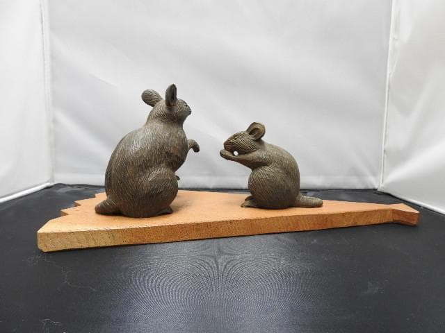 木彫寿子　川口白水作　共箱有　M1075