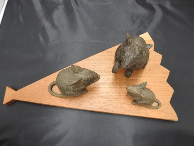 木彫寿子　川口白水作　共箱有　M1075