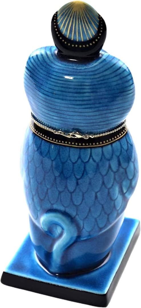 新品　幸兵衛窯 青釉オーナメント トト 古代エジプトの神　ペンダント付き