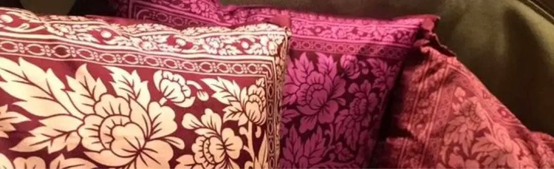 パリのコンランショップ購入　未使用　総シルク　クッションカバー　3色セット