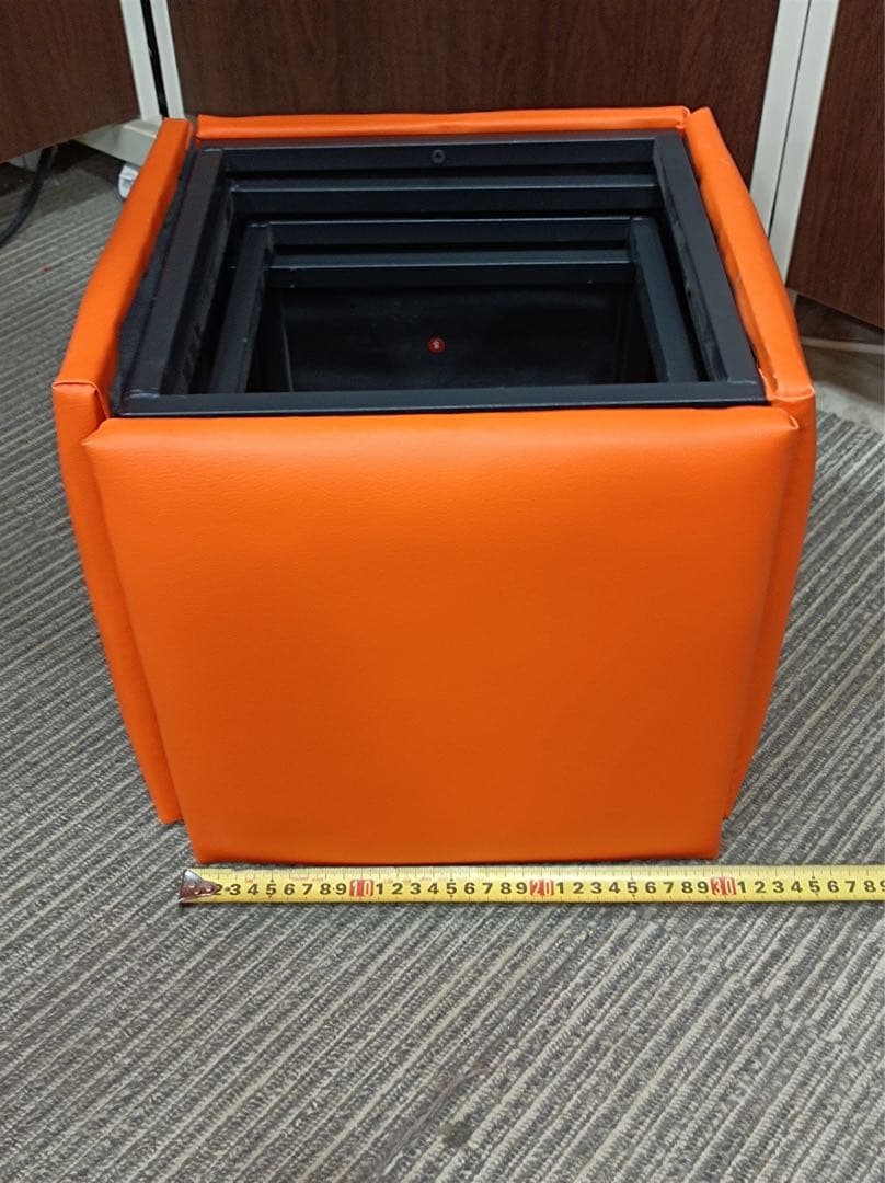 八6628【新品未使用】 5in1 スツールチェア　オレンジ