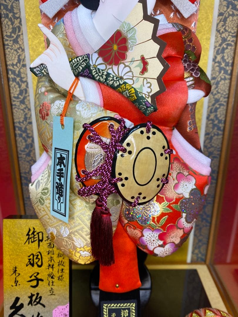 東京久月　羽子板オルゴール付ケース１３号・間口約３１×奥行約２４×高さ約５２㎝