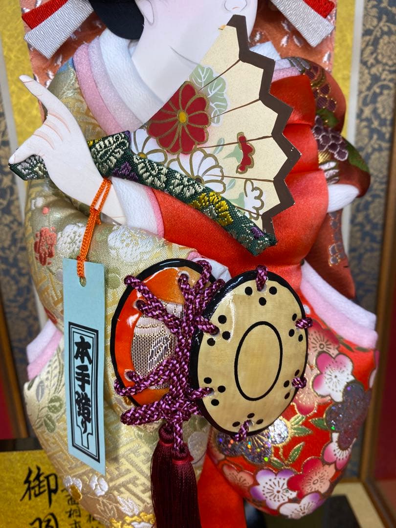 東京久月　羽子板オルゴール付ケース１３号・間口約３１×奥行約２４×高さ約５２㎝