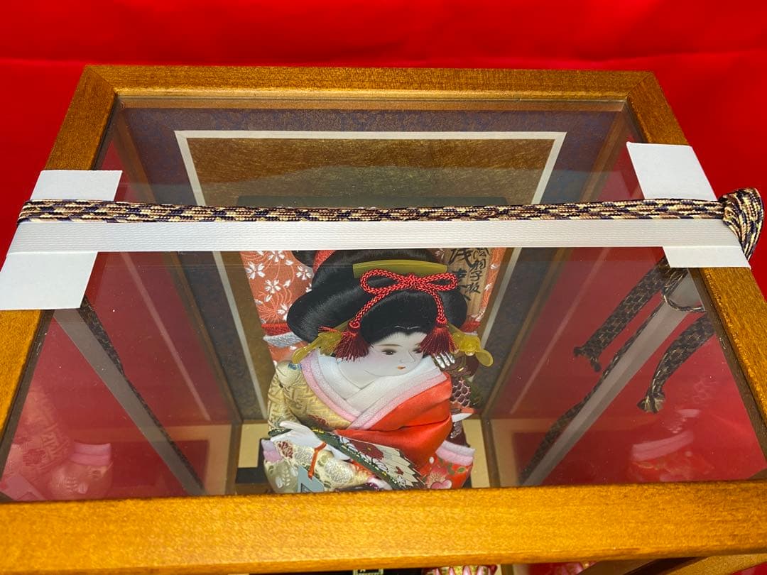 東京久月　羽子板オルゴール付ケース１３号・間口約３１×奥行約２４×高さ約５２㎝