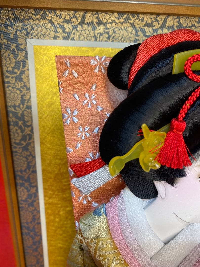 東京久月　羽子板オルゴール付ケース１３号・間口約３１×奥行約２４×高さ約５２㎝