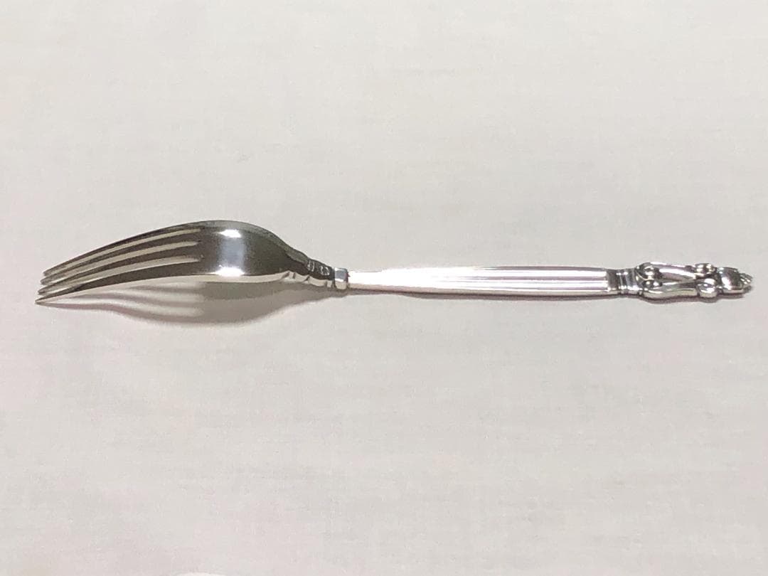 美品 ジョージジェンセン ACORN ディナーフォーク STERLING ②