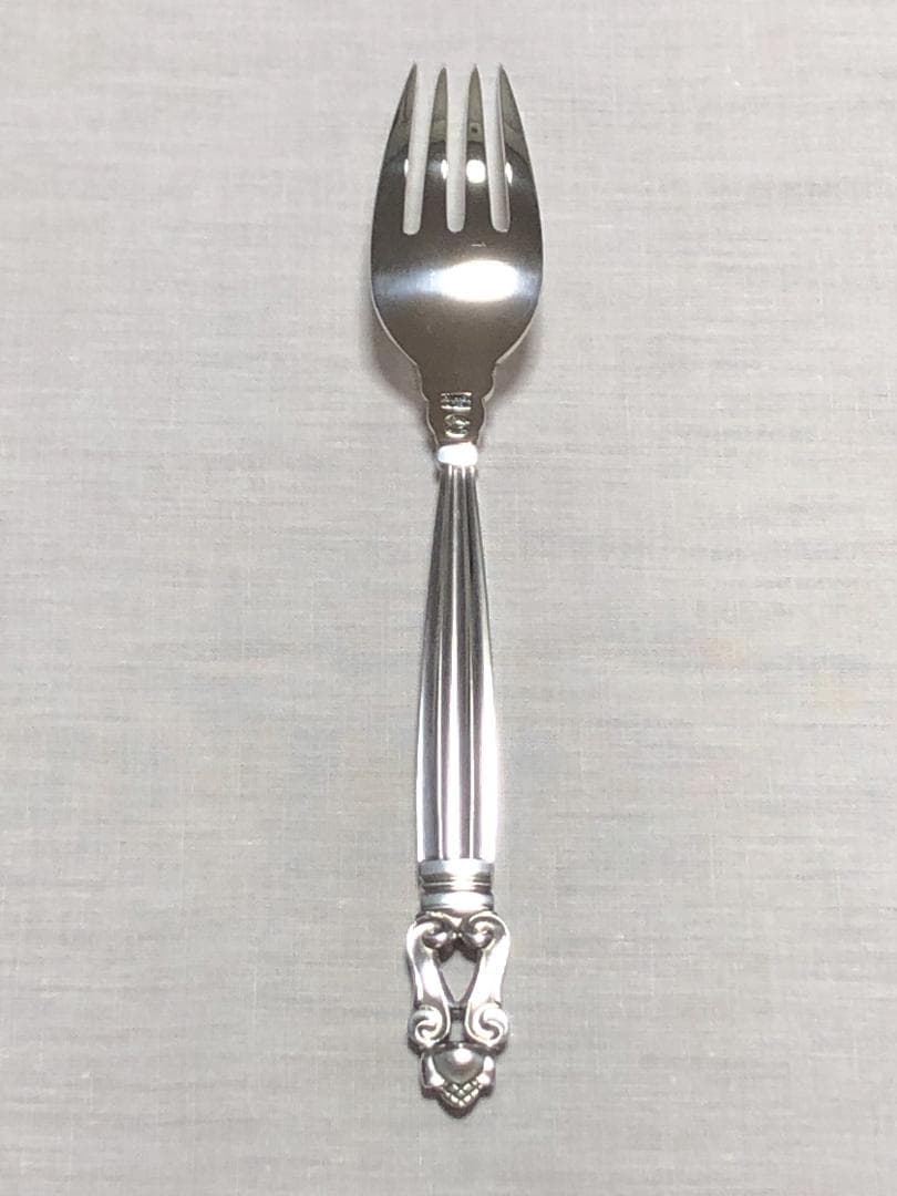 美品 ジョージジェンセン ACORN ディナーフォーク STERLING ②