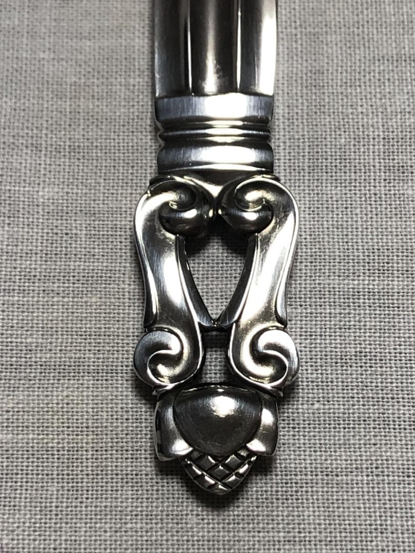 美品 ジョージジェンセン ACORN ディナーフォーク STERLING ②