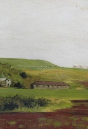 刑部人、【トラピストの丘】、希少な大判額装用画集より、美品、日本人画家