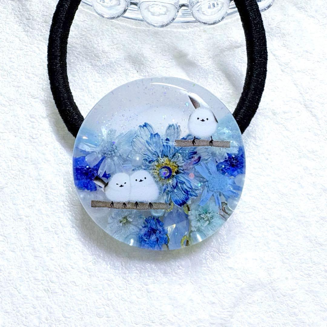 ②-②レジンヘアゴム。シマエナガ。さくら。ハート。 - メルカリ