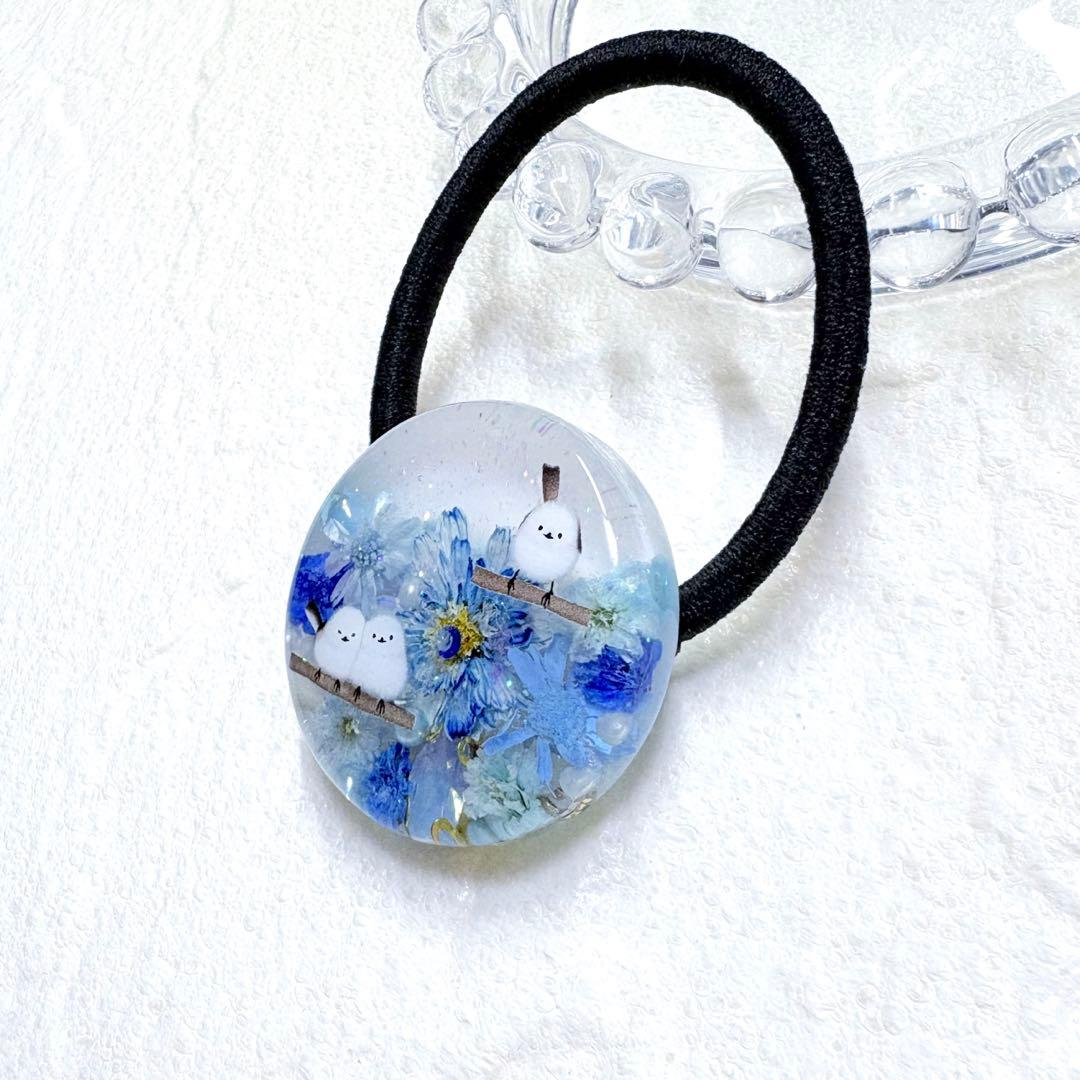 ②-②レジンヘアゴム。シマエナガ。さくら。ハート。 - メルカリ