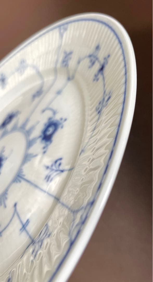 c*1様 ロイヤルコペンハーゲンブルーフルーテッドプレインプレートペア22cB未