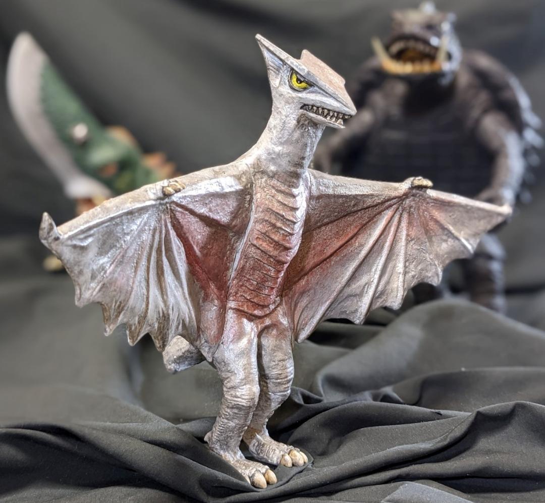 昭和ガメラ＆ギロン＆宇宙ギャオス（ロケット）ソフビフィギュア3体