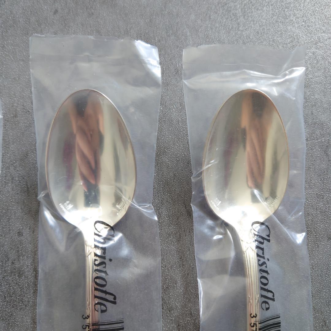 クリストフル リュバン ケーキフォーク コーヒースプーン 未開封 4点 紙箱入り