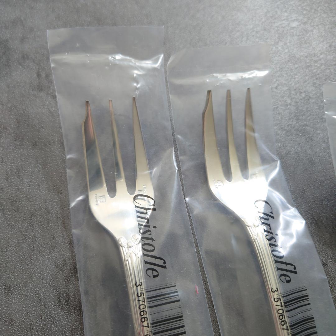 クリストフル リュバン ケーキフォーク コーヒースプーン 未開封 4点 紙箱入り