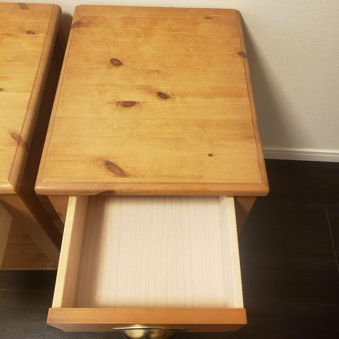 【期間限定】ナチュラルウッド サイドテーブル 2個セット
