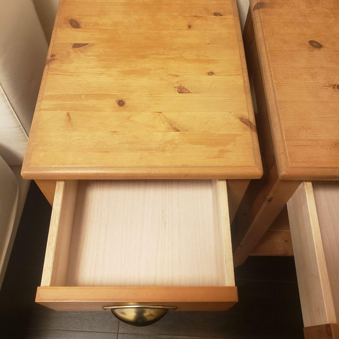 【期間限定】ナチュラルウッド サイドテーブル 2個セット