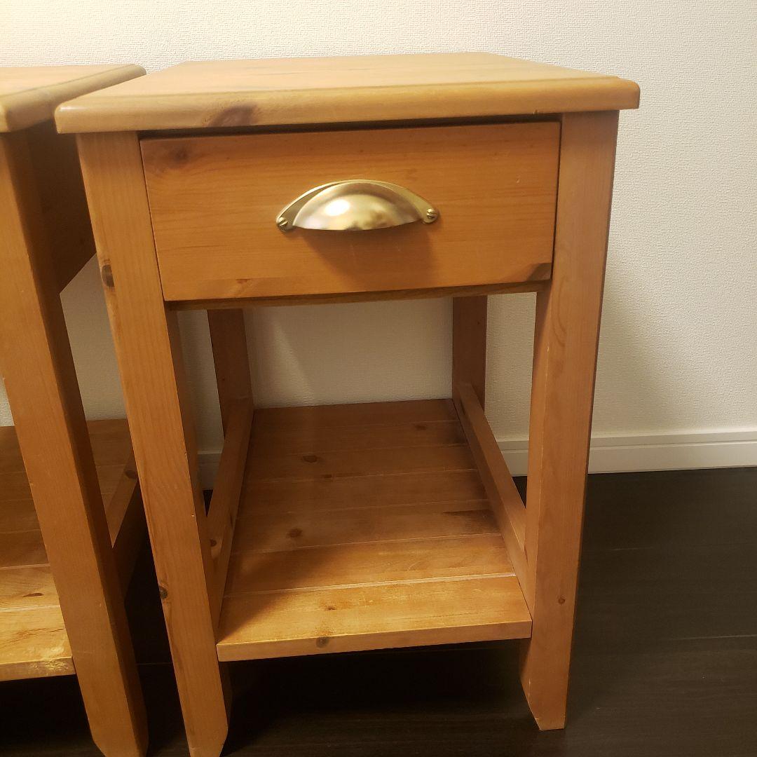 【期間限定】ナチュラルウッド サイドテーブル 2個セット