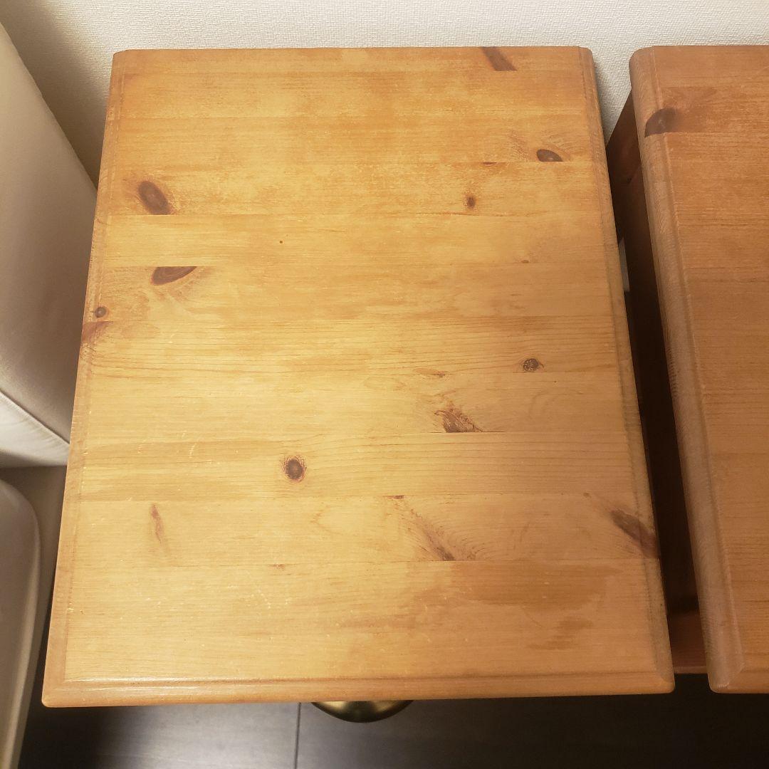 【期間限定】ナチュラルウッド サイドテーブル 2個セット
