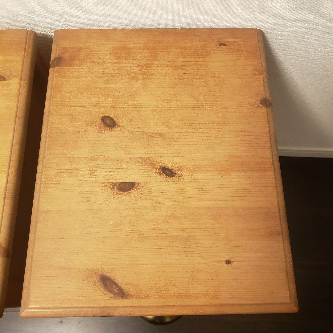 【期間限定】ナチュラルウッド サイドテーブル 2個セット
