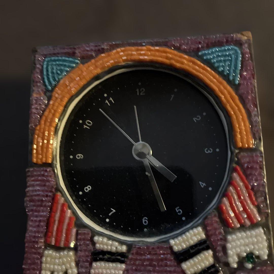 アルベロベロ猫耳ビーズ装飾時計