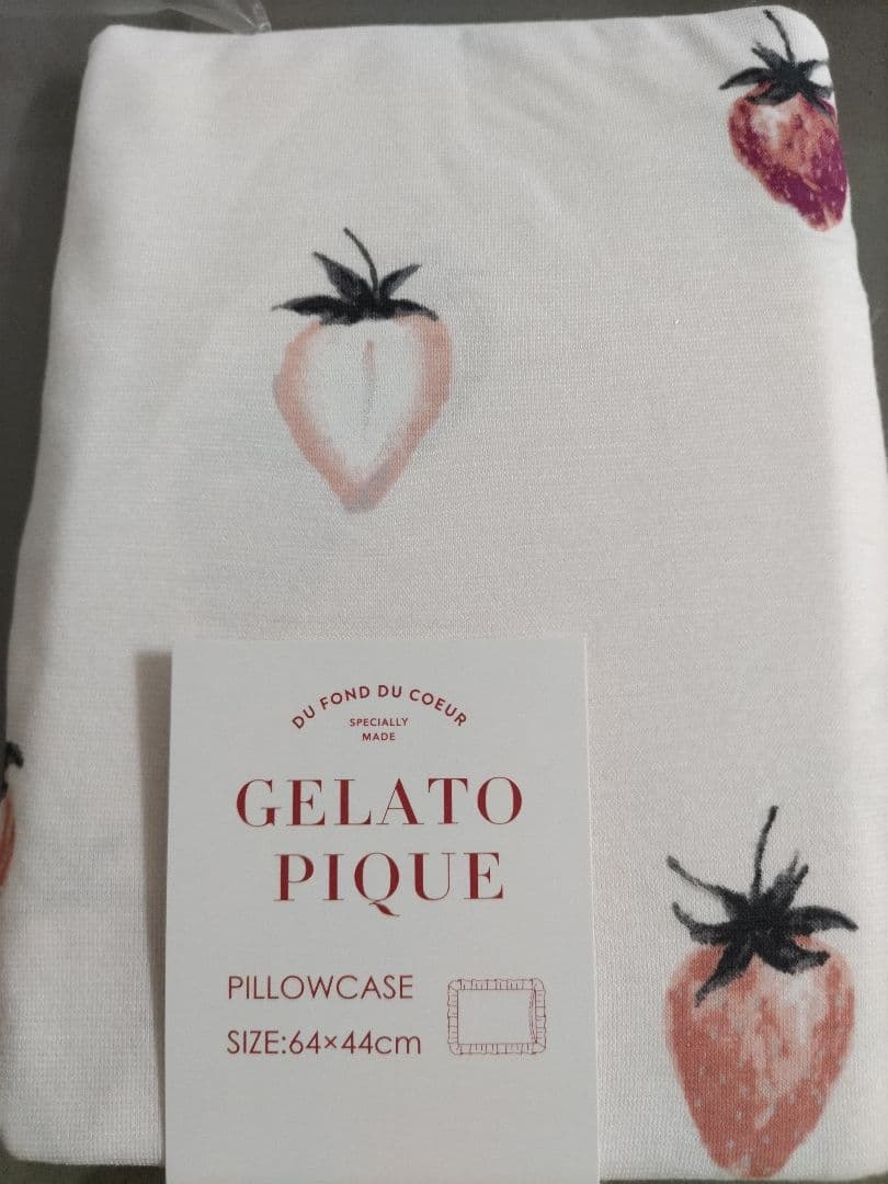 gelato piqueシングル3点 布団カバー ボックスシーツ 枕カバー 苺柄