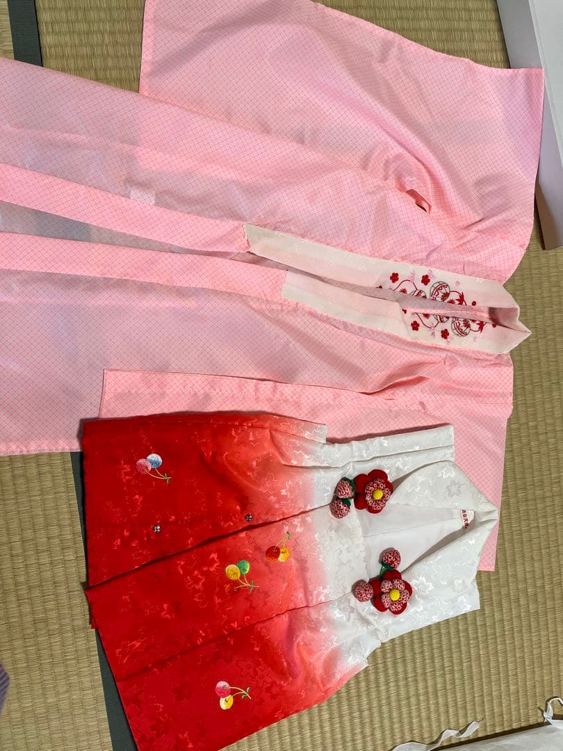 753 3歳着物　クリーニング済み　鮮やかな水色