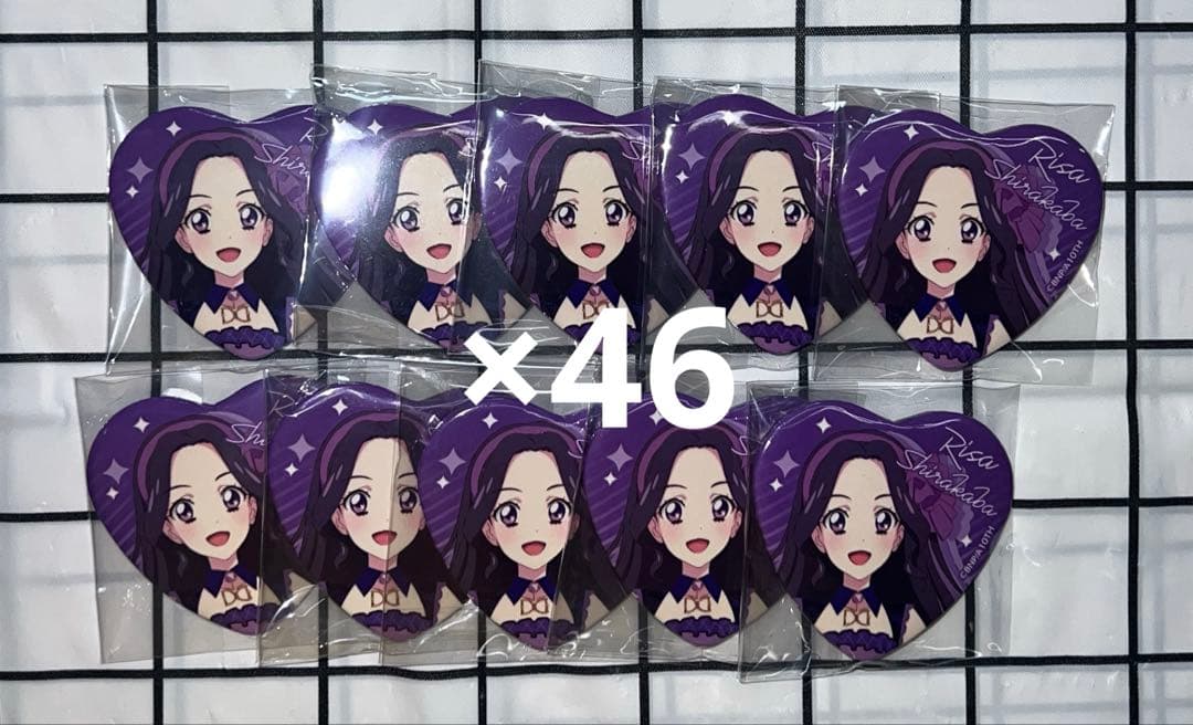 アイカツ！あかりGenerationキラッキラ ハート缶バッジ 白樺リサ 46個