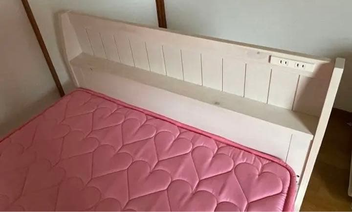 ニトリ シングルベッド　コイズミ ポケットコイルマット付　ホワイト　②