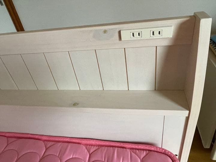 ニトリ シングルベッド　コイズミ ポケットコイルマット付　ホワイト　②