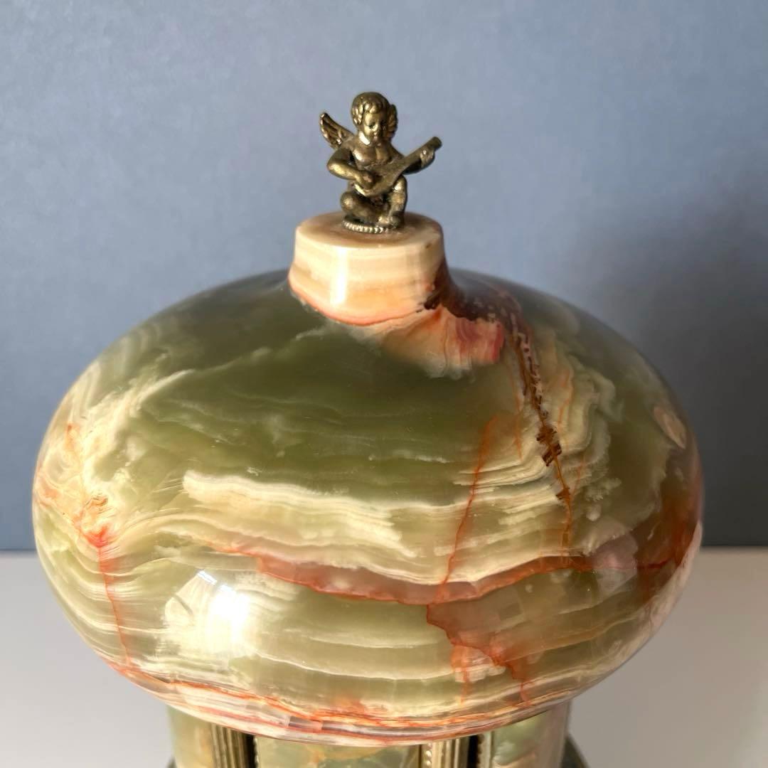 『修理　必要』リュージュ　陶器製カラクリ オルゴール　葉巻入れ　アンティーク