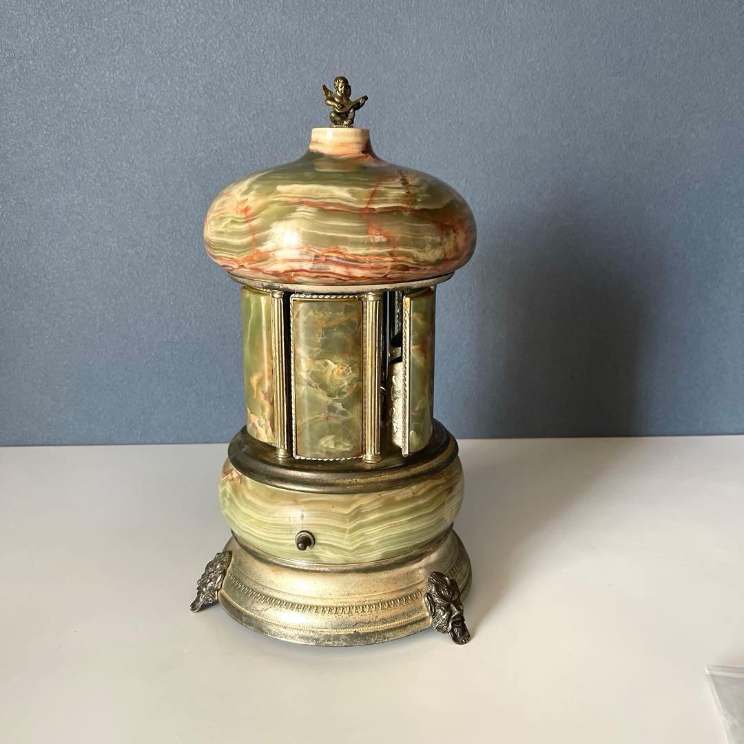 『修理　必要』リュージュ　陶器製カラクリ オルゴール　葉巻入れ　アンティーク