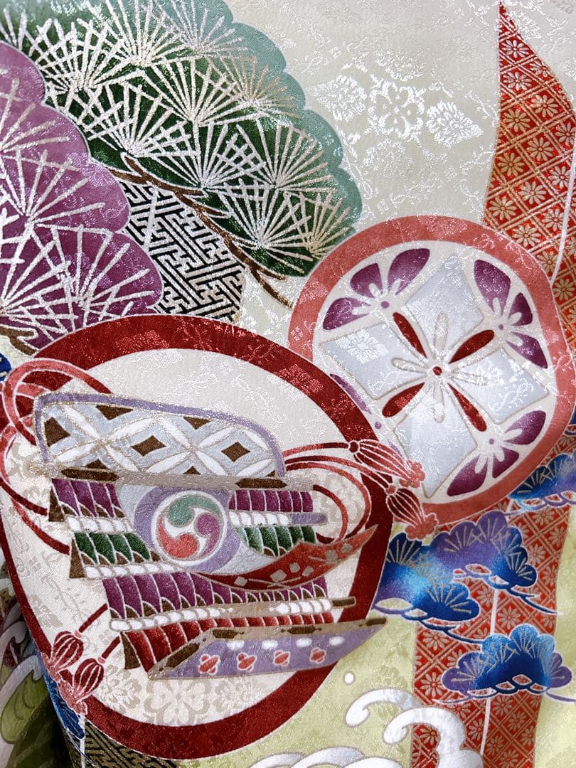 豪華刺繍入り♡七五三　3歳　男の子　抹茶色　緑系　小さめ