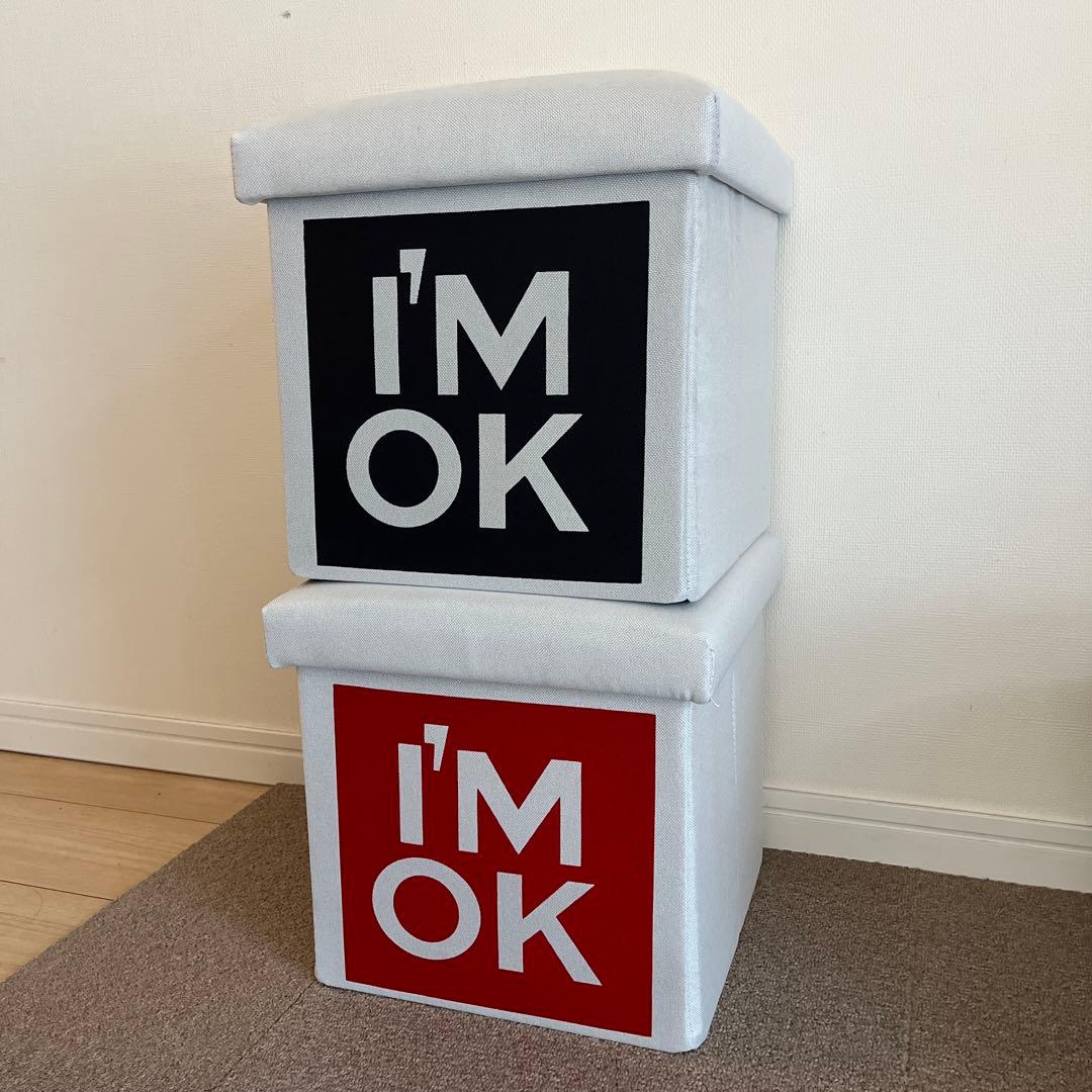 I'MOK 収納スツール アイムオーケー　ロンハーマン　おもちゃ収納　2個セット
