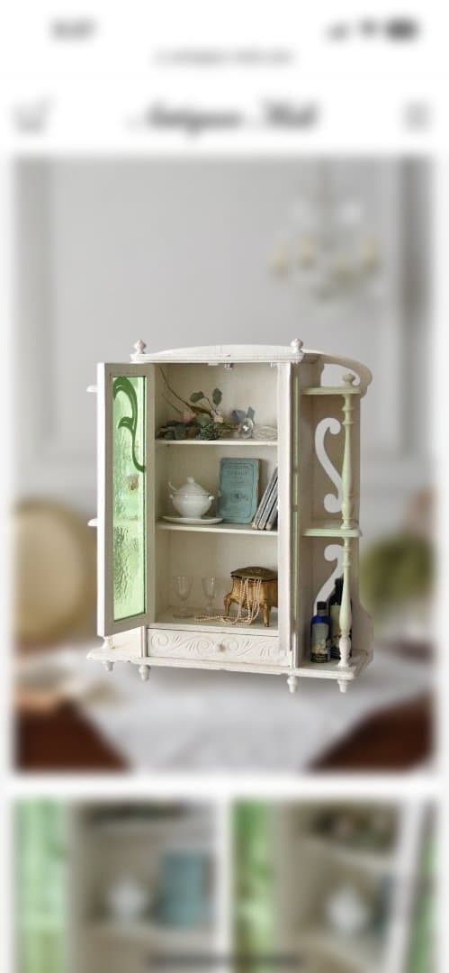フランスアンテ－クガラスキャビネット