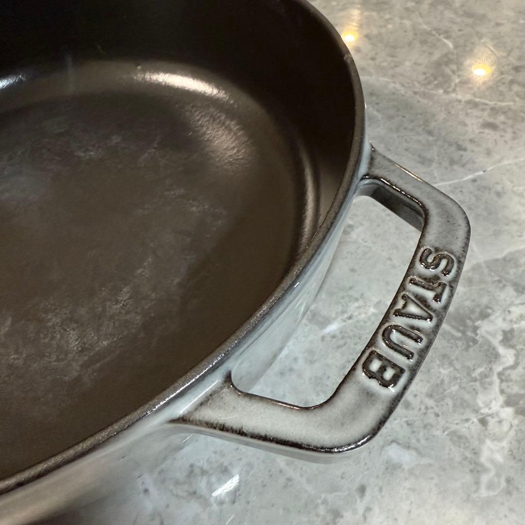 ストウブ 鍋 24 ㎝ ブレイザー ソテー パン 両手鍋 IH対応 グレー