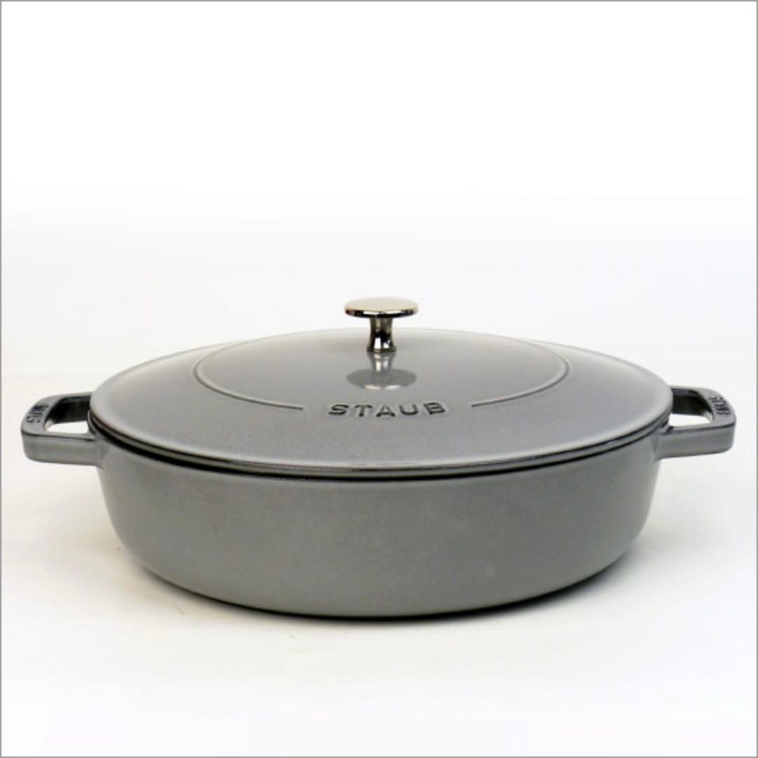 ストウブ 鍋 24 ㎝ ブレイザー ソテー パン 両手鍋 IH対応 グレー