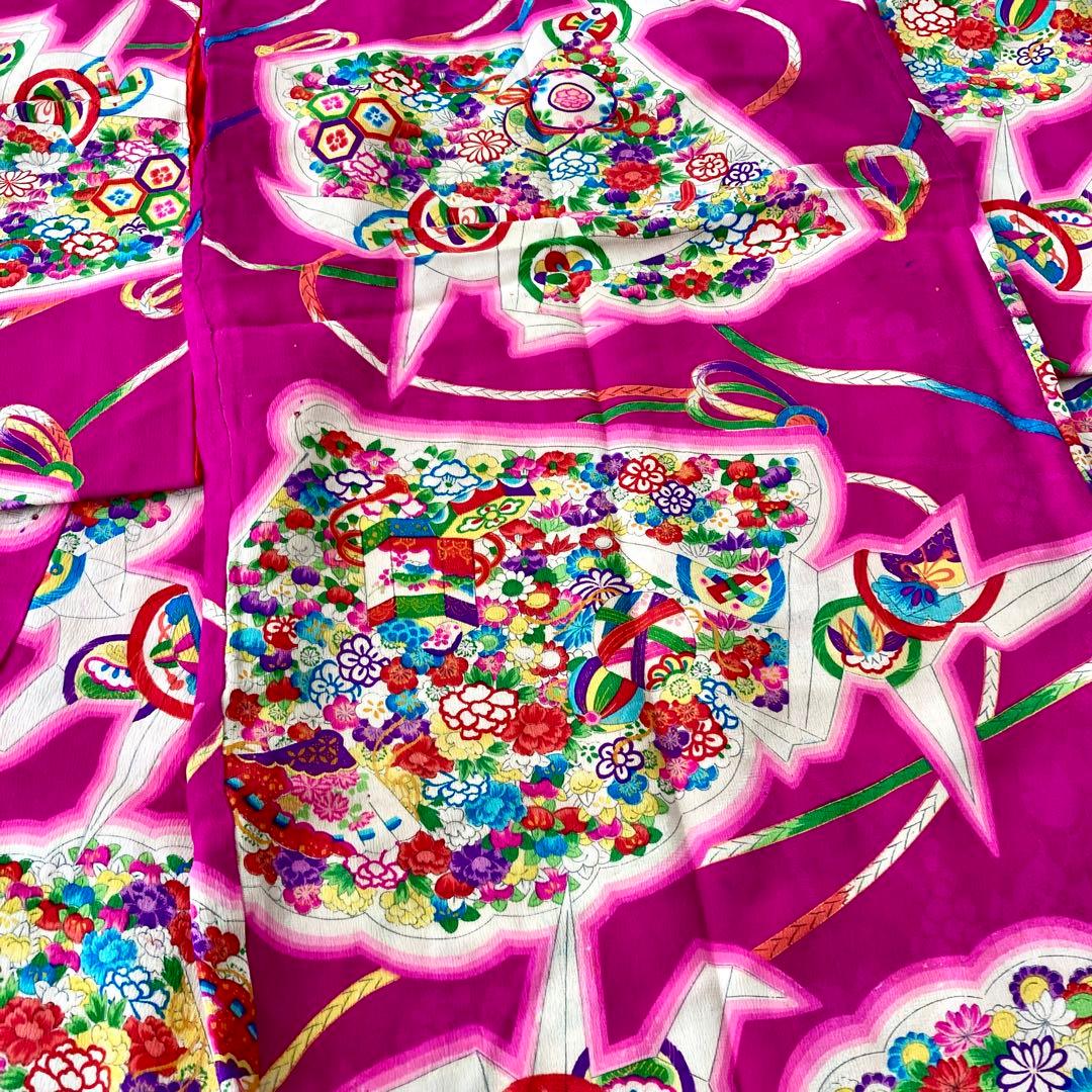 3歳　アンティーク　女の子　子供着物　七五三