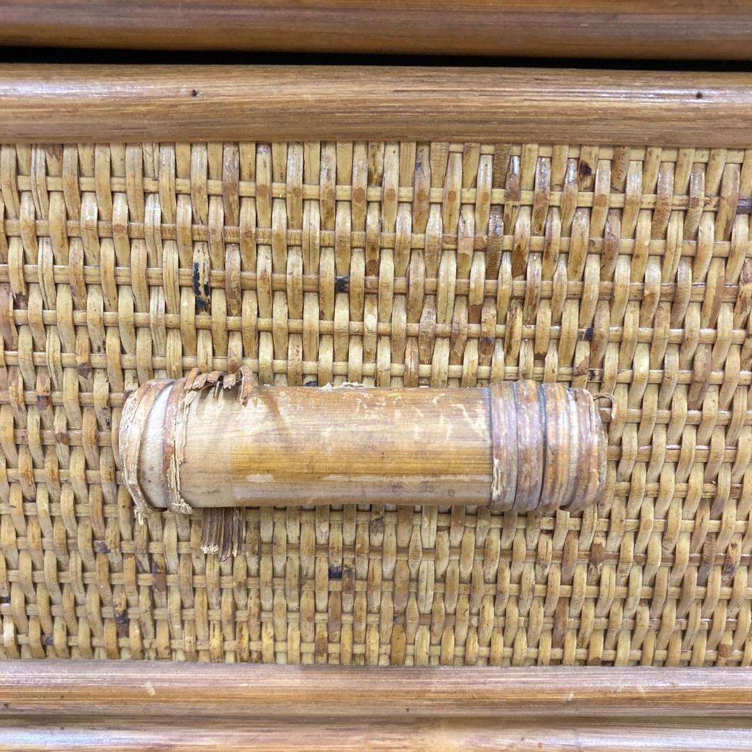 ヴィンテージ アーチ ラタン チェスト 棚 ラック 飾り棚 昭和レトロ