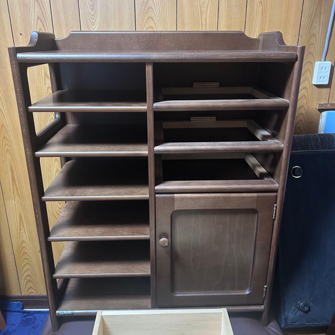 カリモク　キャビネット　電話台　スリッパ置き　チェスト　書類棚　カリモク家具