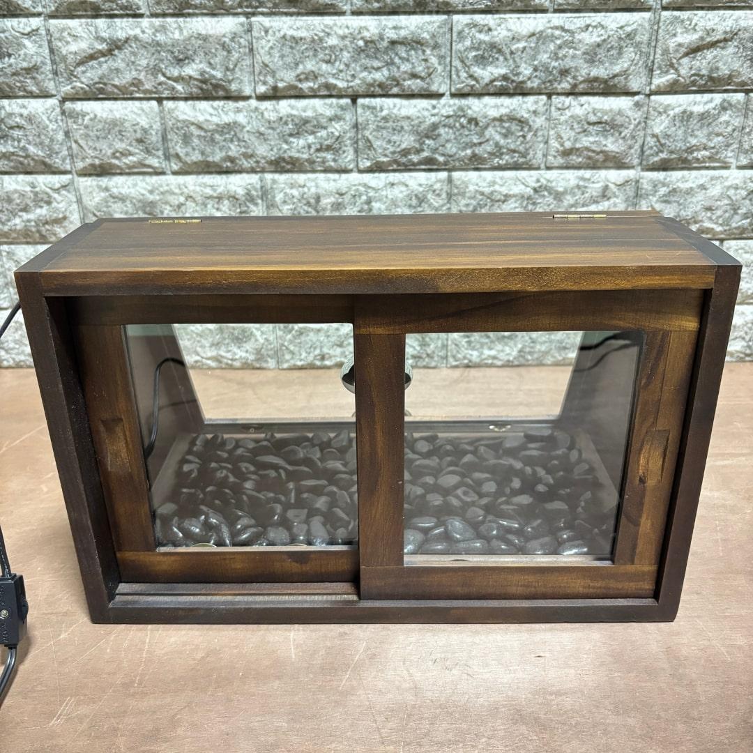 木製ホットショーケース 焼き芋保温ディスプレイケース【ダークブラウン】